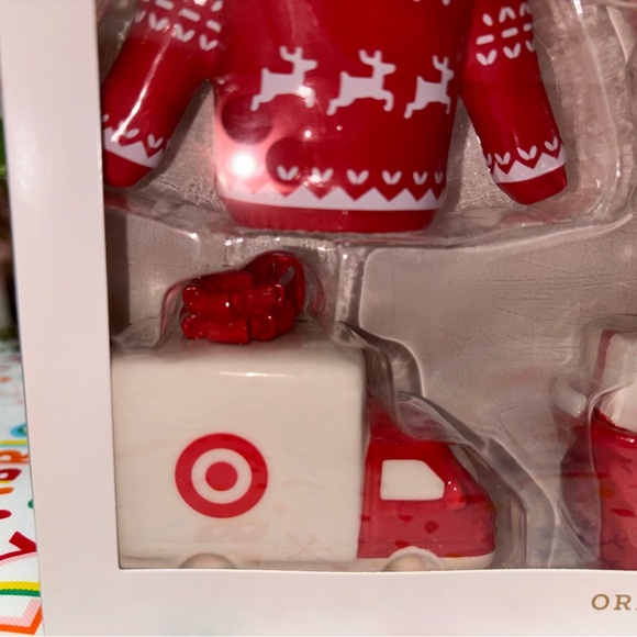 Target Themed Ceramic Ornament Set HTF - Picture 6 of 14